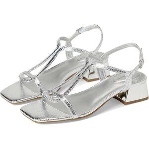 Bandolino Primadon Women's Dress Sandals Silver Snake : 9.5 M, Synthetic